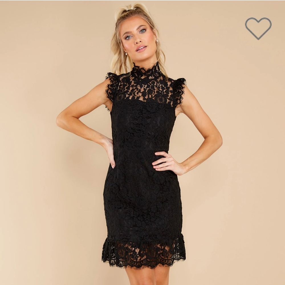 Learn to Love Black Lace Dress